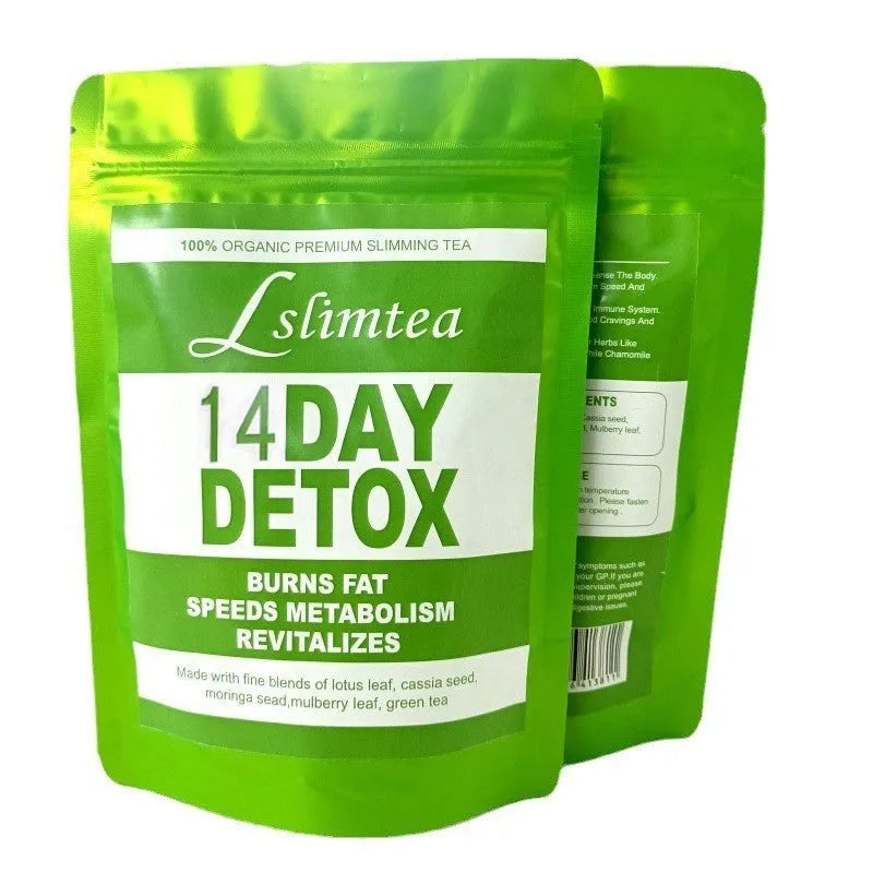 Box of 14 Days Herbal Detoxification Diet Tea containing 14 individual 3g sachets