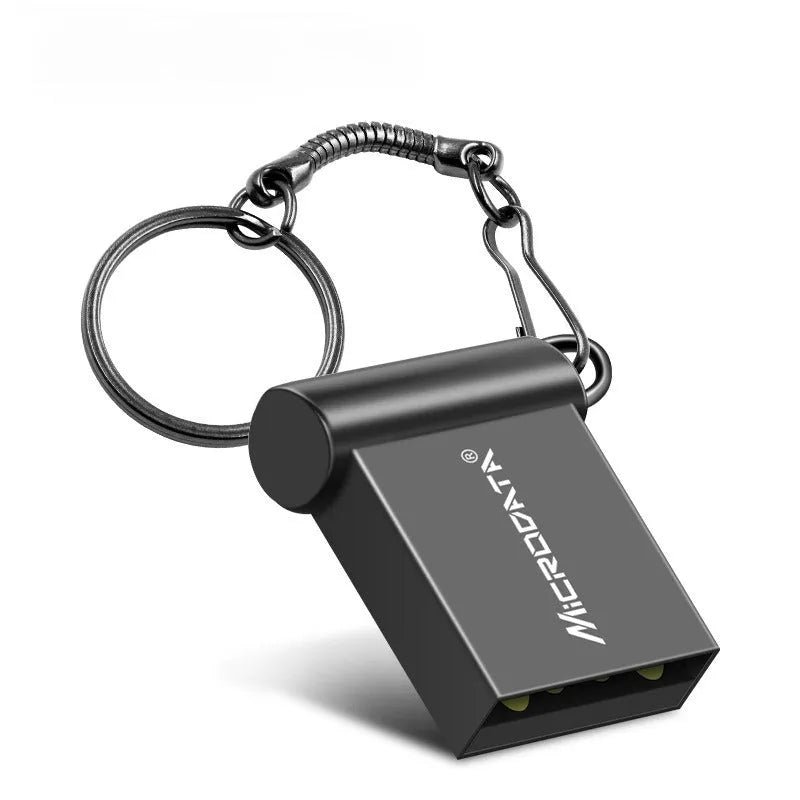 Metal USB flash drive on a chain necklace available in multiple colours and capacities