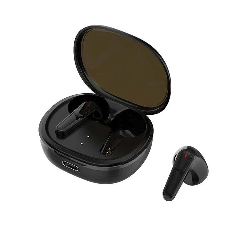 Black PRO30 wireless Bluetooth earpiece with in-ear fit and breathing light indicator.