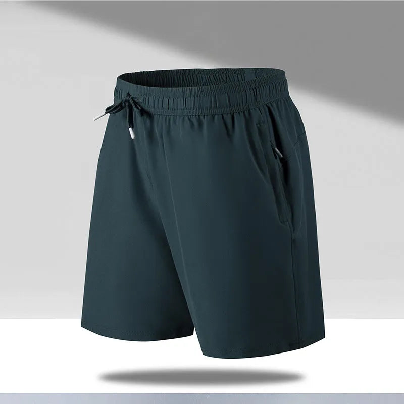 Men's loose fit quick-drying polyester sports shorts in various colours