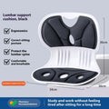 Japanese style waist support cushion in grey solid colour with lumbar contour design