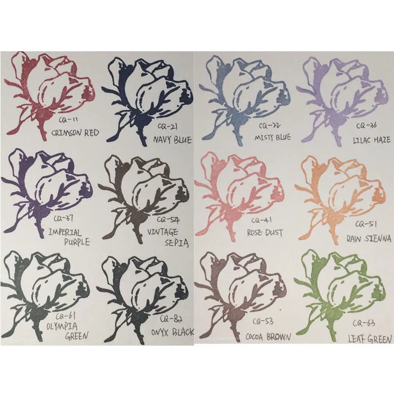 Rectangular oily stamp pad ink measuring 0.3x5.7x1.7cm in five colour options for DIY rubber stamps