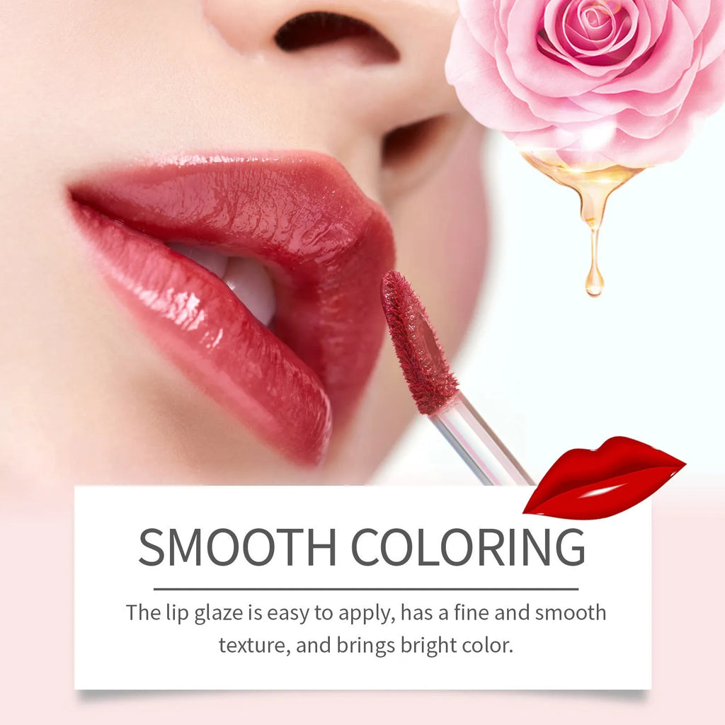 Double-headed lip liner and lip lacquer pen lipstick in choice of three colours.
