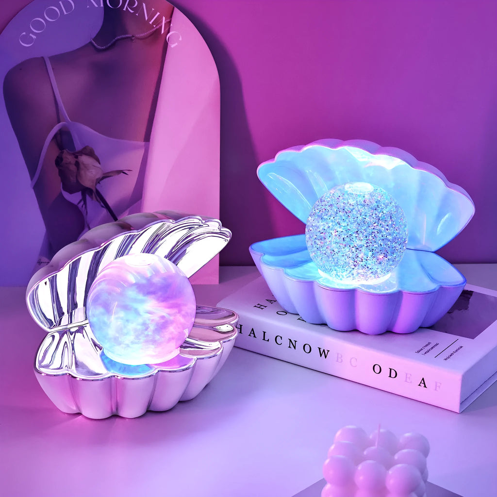 Shell-shaped neon decorative night lamp with 15x18cm dimensions