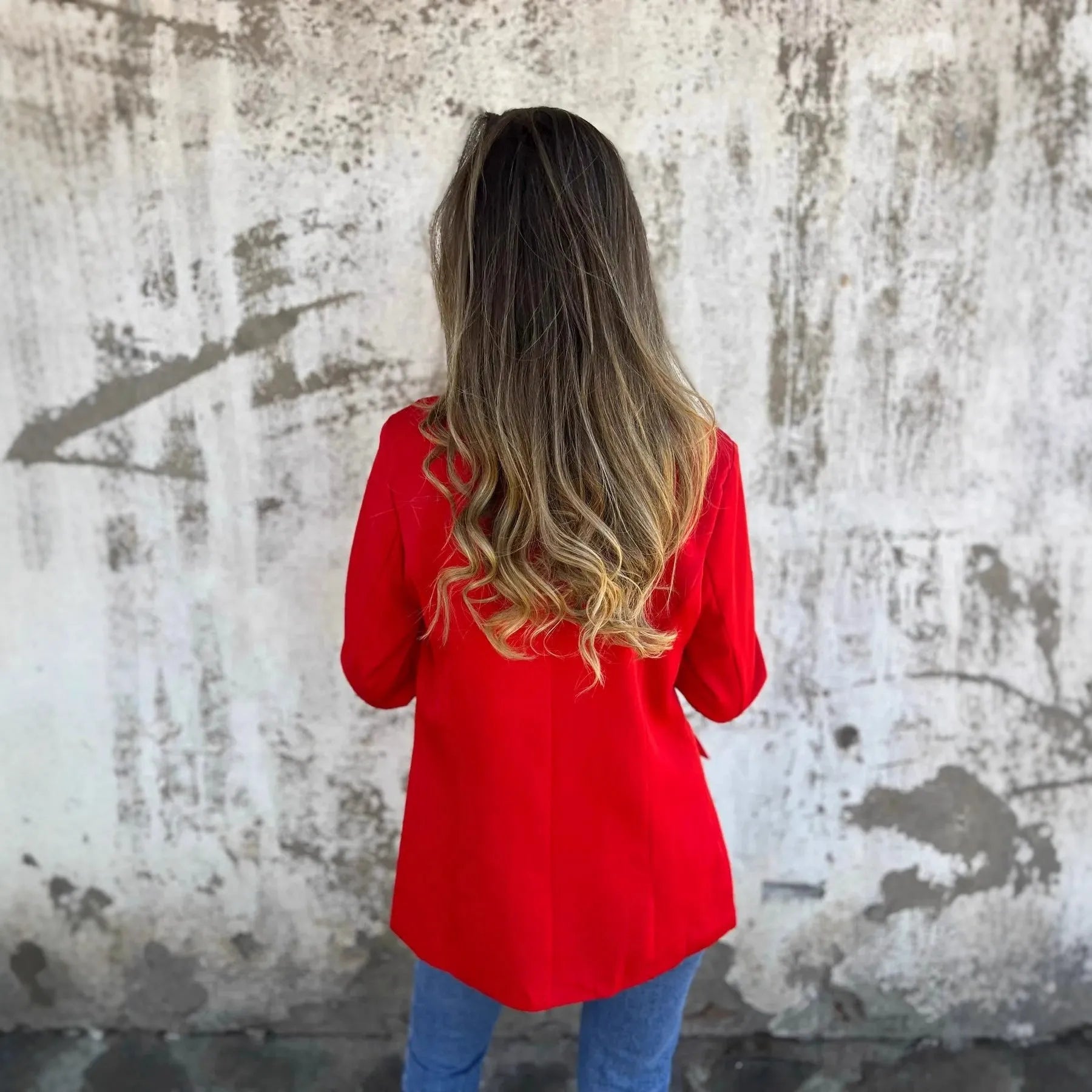 Women's slim fit cheetah print blazer jacket in black or red colour.