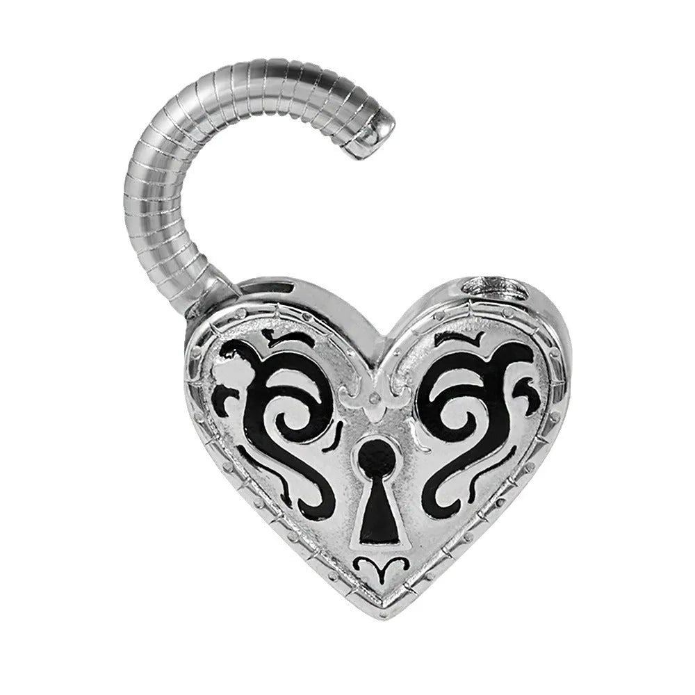 A pair of women's heart-shaped stainless steel earrings in a gold colour finish.