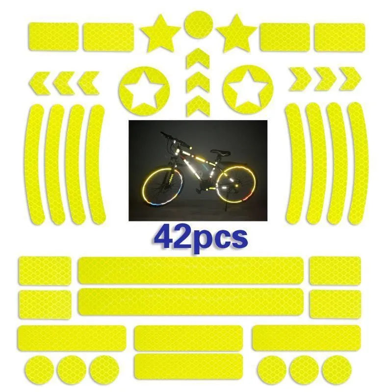 Bicycle reflective grid pattern warning tape showing geometric design and colour options