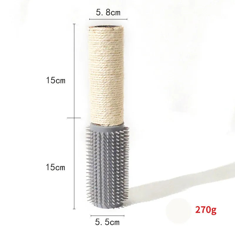 Sisal cat scratching post measuring 30cm tall, available in brown or grey colour