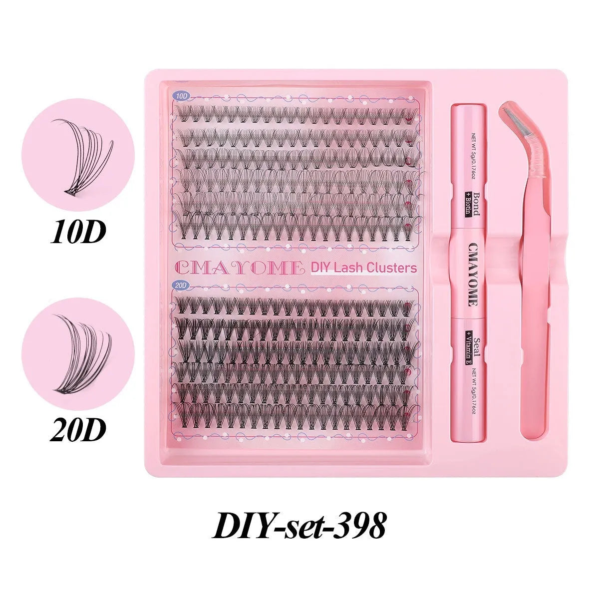 DIY single cluster false eyelashes with 15.5cm length artificial fibre material