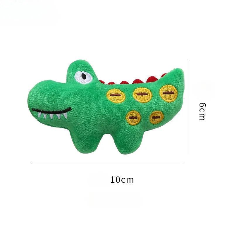 Plush cat toy in cow shape with catnip filling for interactive feline play