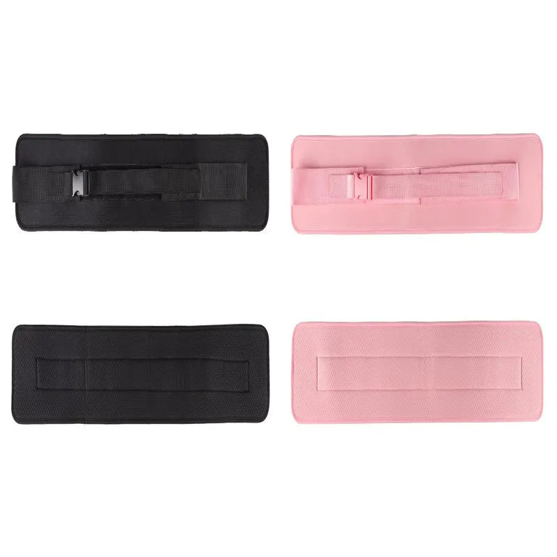 Adjustable hip bridge training belt for weight-bearing exercises with dumbbells or barbells