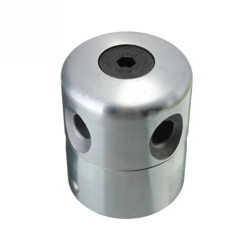 Luzhu silver aluminium grass trimmer replacement head with four light yellow square grass ropes and fitting tools