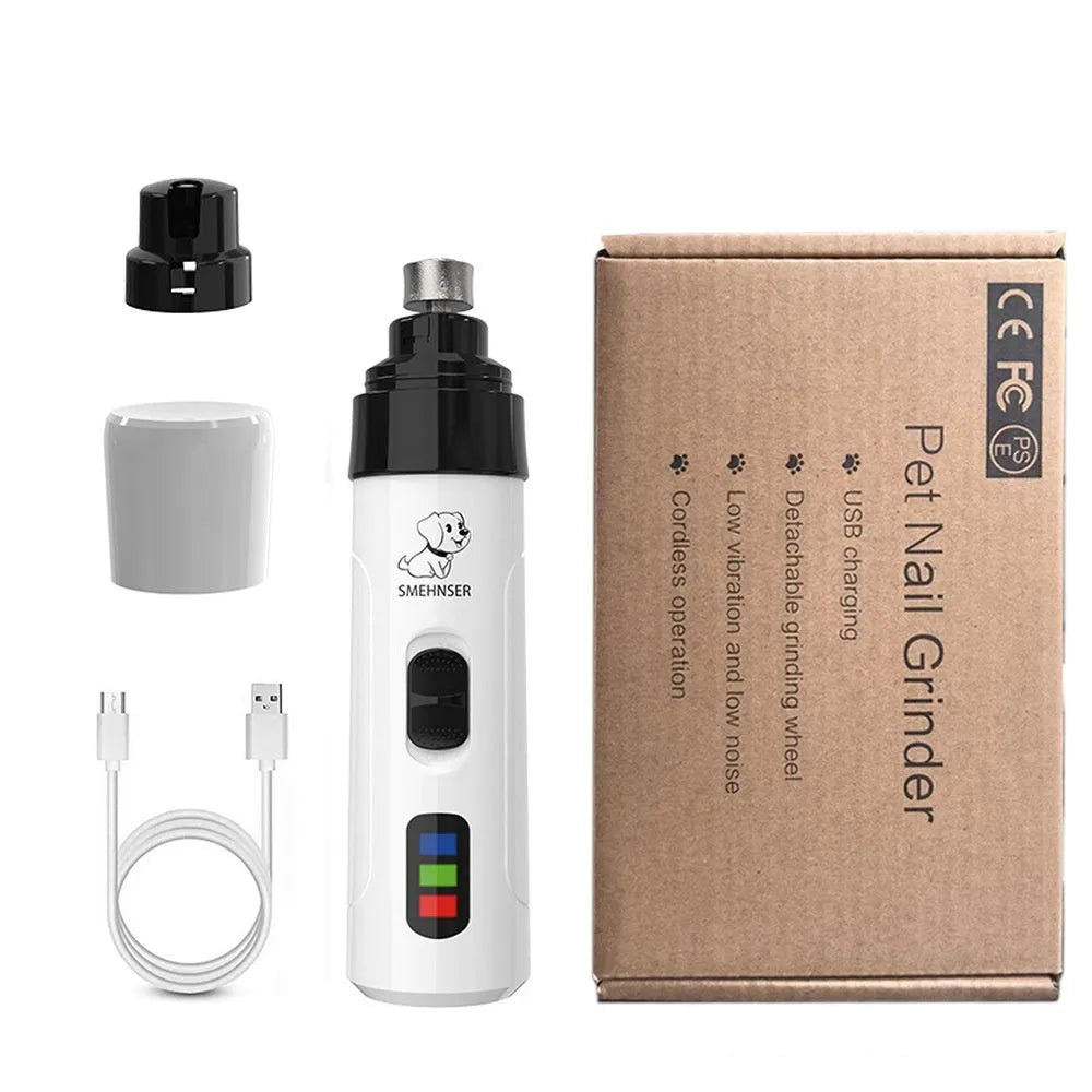 Pet automatic nail grinder with LCD display and dust collection for dogs