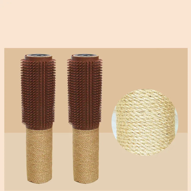 Sisal cat scratching post measuring 30cm tall, available in brown or grey colour