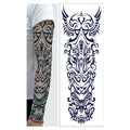 Full arm temporary tattoo sticker 480x170mm paper transfer decal showing pattern option