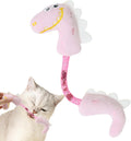 Bundle of four cat toys including a plush fish, rope, springs, and kicker toys in pink, purple, or yellow.