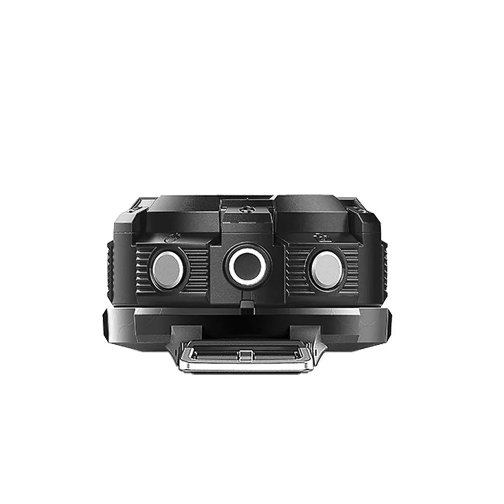 Black waterproof sports digital camera showing compact design and USB port.