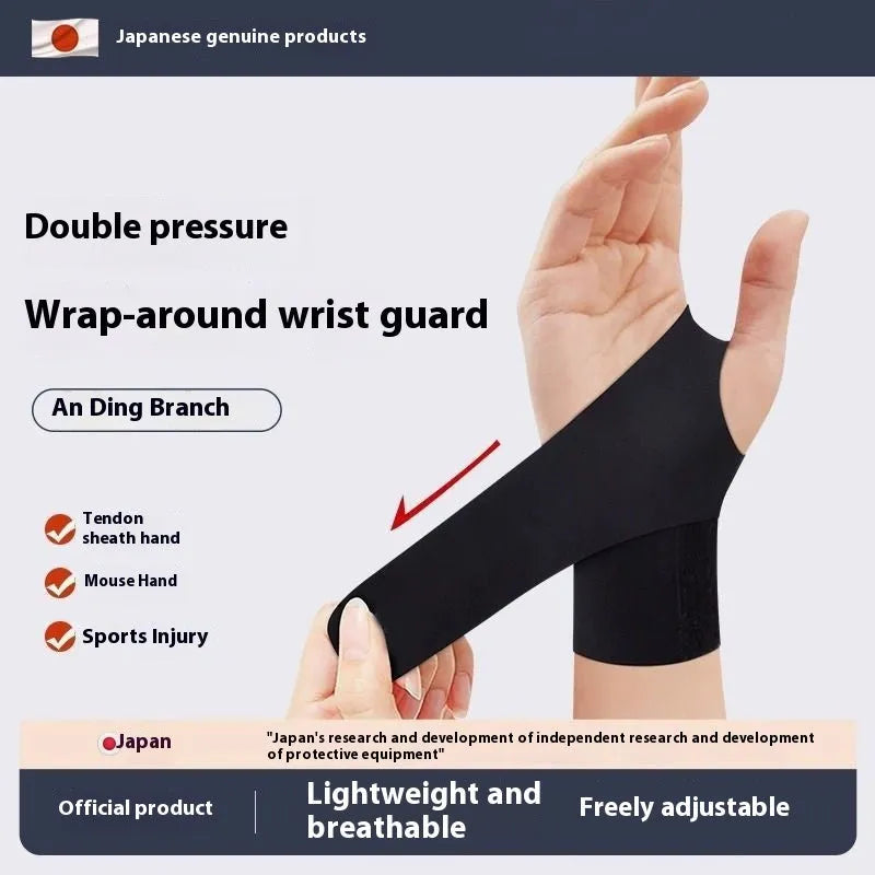 Adjustable athletic wristguards for sports wrist support in black colour