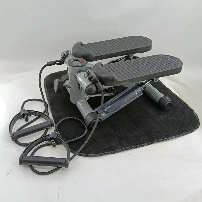 Silver grey hydraulic mini treadmill waist slimming machine with pedal design