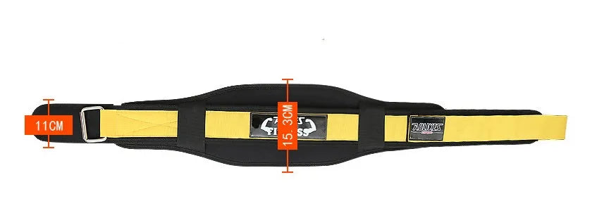 Nylon fitness weightlifting waistband for adults in Black, Red or Yellow colours