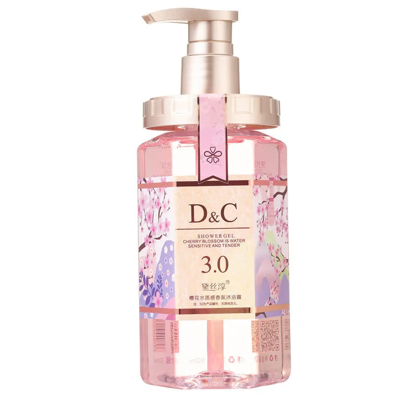 Sakura shampoo conditioner and shower gel wash nursing set with three 500ml bottles