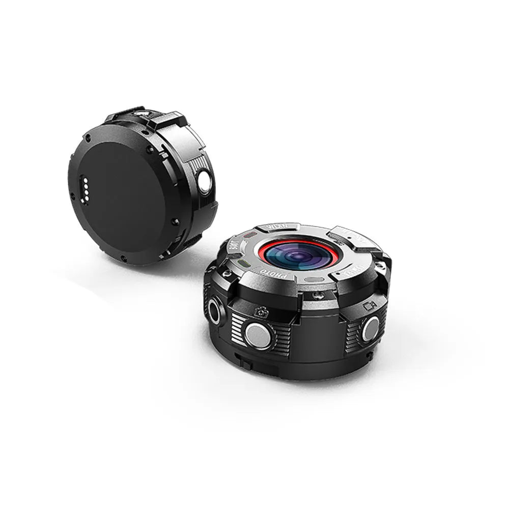 Black waterproof sports digital camera showing compact design and USB port.