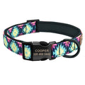 Nylon basic personalised dog collar in blue for small medium or large dogs