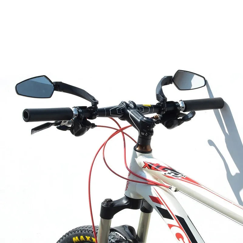 Black acrylic rearview mirror for mountain bike handlebars