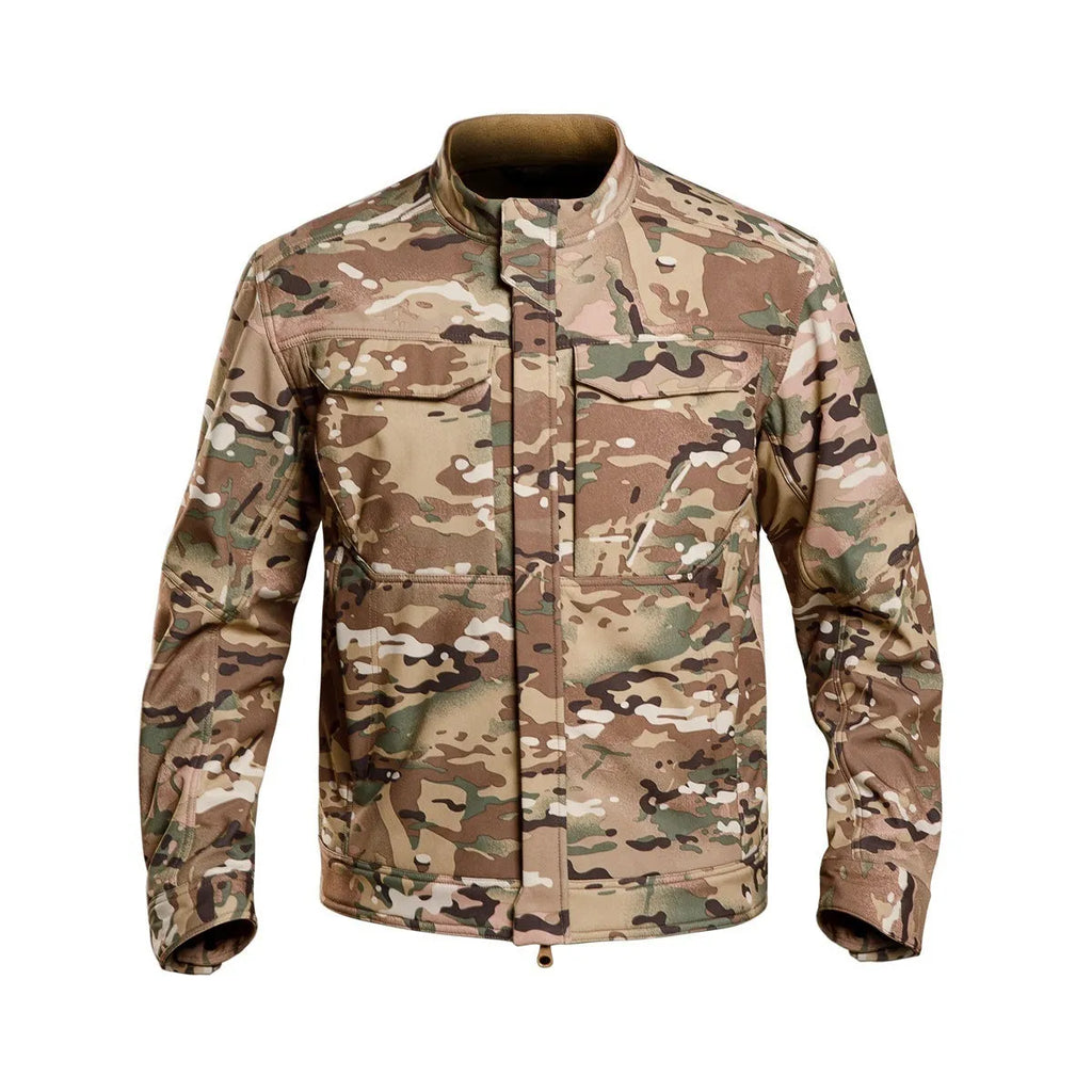 Bone Frog Peak Breaker soft shell tactical jacket in black, shown for outdoor mountaineering use.