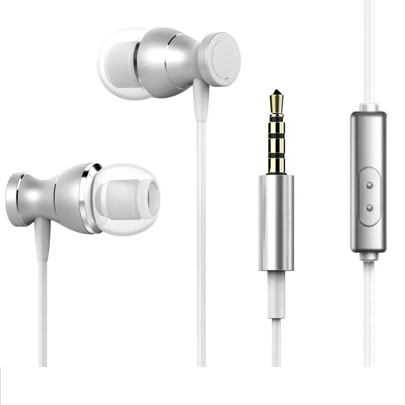 In-ear subwoofer headphones with 3.5mm plug and 1.2m cable in choice of four colours