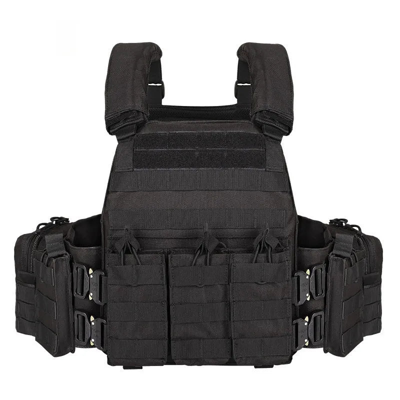 Polyester camouflage tactical vest for outdoor training and shooting sports in free size