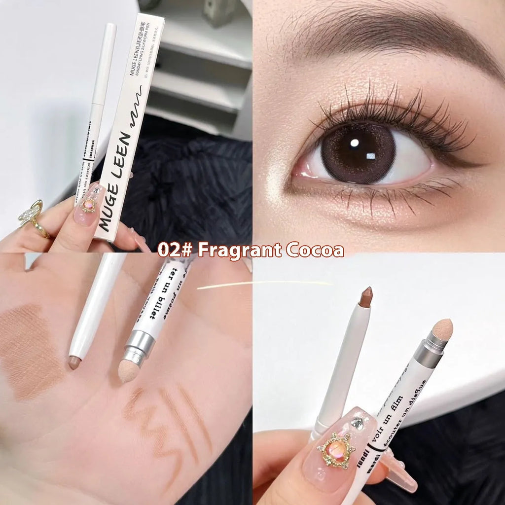 2-in-1 brightening eye shadow pen in a waterproof, smudge-proof formula showing multiple colour options.