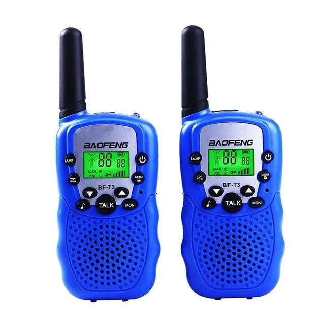 Children's UHF walkie talkie set in assorted colours with 22-channel capability