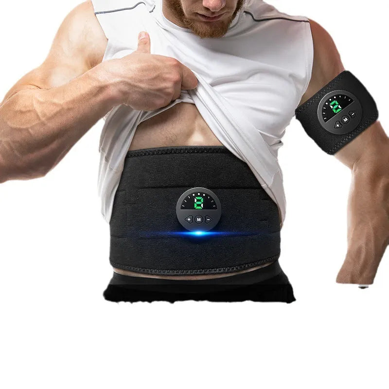 Display screen fitness belt for waist and abdomen workouts with 120cm adjustable length