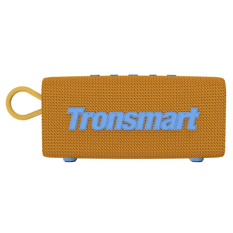 Waterproof portable Bluetooth speaker in multiple colours including blue, black, red, grey, camouflage, and orange
