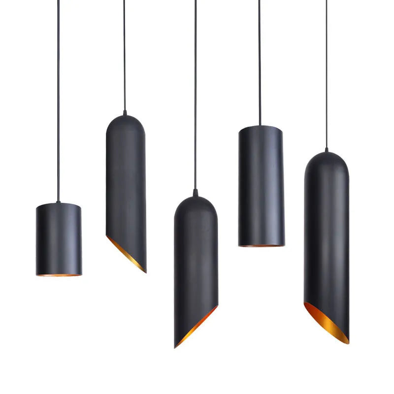 Retro iron art chandelier with matte black finish for bedroom or living room lighting