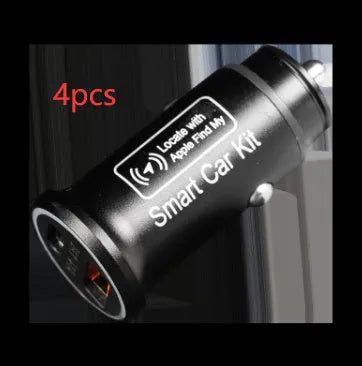 Black car charger GPS locator device for OBD-II port vehicle tracking.