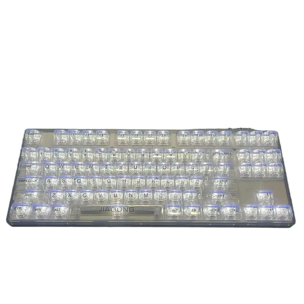 Transparent plastic universal 132-key mechanical keyboard cap set
