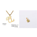 Stainless steel cross chain necklace with single pendant in gold or silver colour