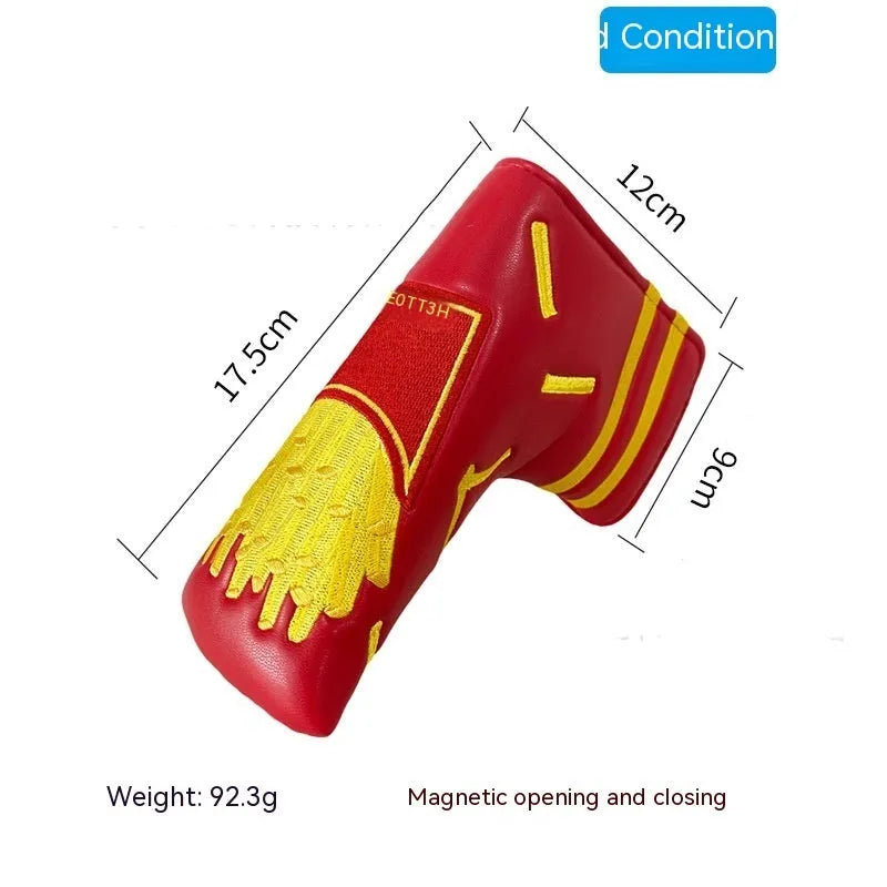 Golf straight bar putter sleeve in various novelty designs with PU waterproof exterior