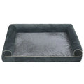 Square-shaped dog bed with sponge cushion, shown in a neutral colour like light grey or beige.