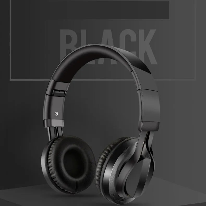 Black wired over-ear headphones with microphone and 3.5mm plug
