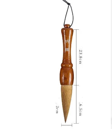 Large traditional Chinese calligraphy brush with mixed wolf and sheep hair bristles for wrist painting