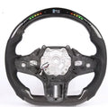 Black carbon fibre sports steering wheel with LED display for BMW X3 X5