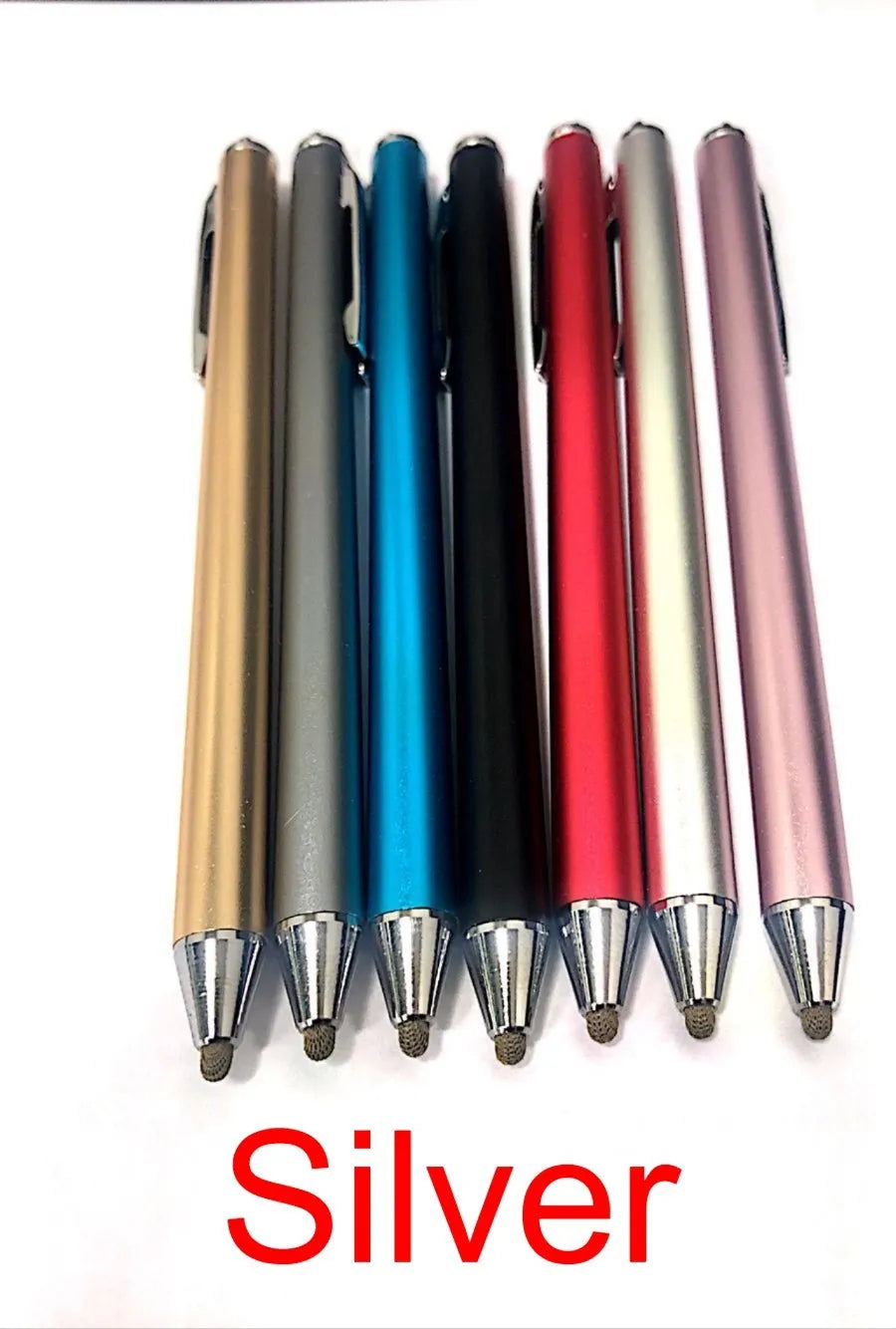 Metal capacitive stylus with fine 1.5mm tip for tablets and phones in seven colour options