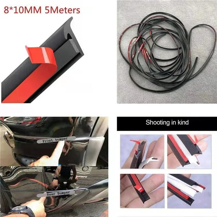 Black and white TPE rubber seal strip roll for automotive bumper and door gap filling