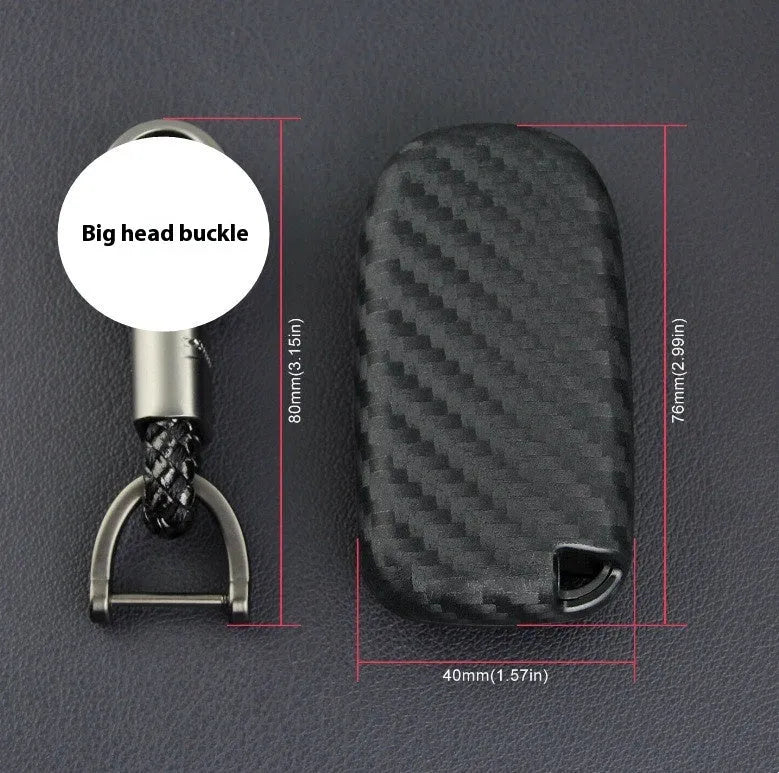 Carbon fibre pattern silicone key case for Dodge Chrysler Fiat remote keys