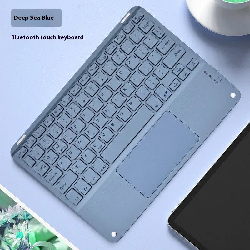 Square Hat Touch Bluetooth wireless charging keyboard with full colour backlight in multiple colour options