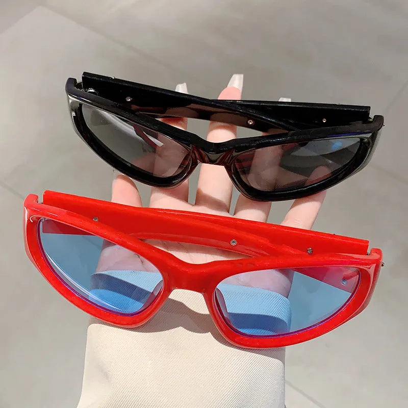 Outdoor sports windproof sunglasses with PC frame and polycarbonate lenses in six colour options