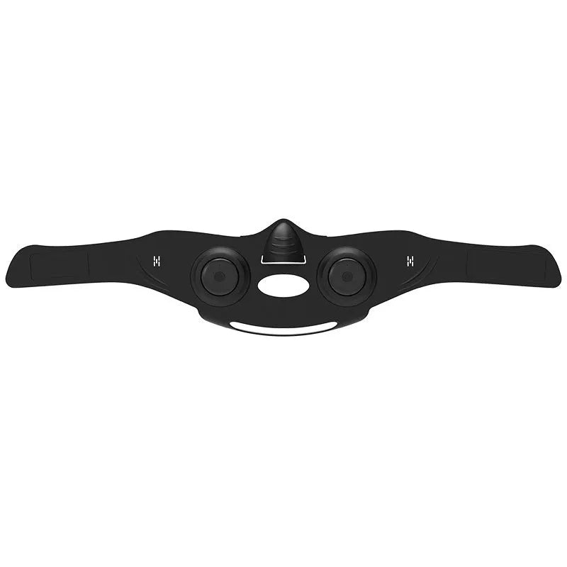 Black handheld photon facial mask beauty device with USB port and adjustable settings.